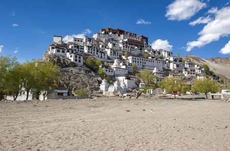 Thiksey Monastery or Thiksey Gompa, Leh Ladakh, Jammu and Kashmir, Indiaの写真素材