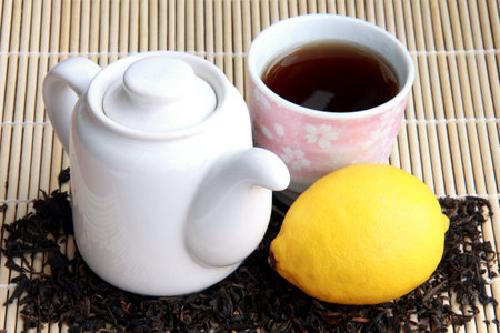 Asian Tea and lemonの写真素材