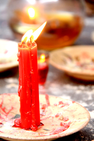 Burning candleの写真素材