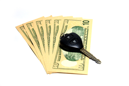 Cash and Car keyの写真素材