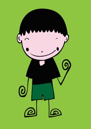 Man cartoon in Jaidee Family Styleのイラスト素材