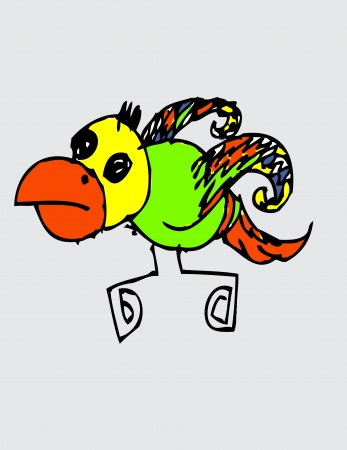 cartoon animals in Jaidee Family Styleのイラスト素材