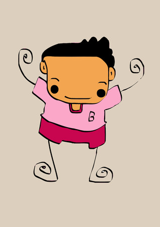 Man cartoon in Jaidee Family Styleのイラスト素材