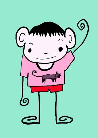 Man cartoon in Jaidee Family Styleのイラスト素材