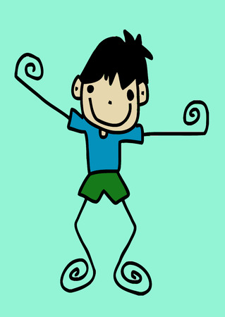 Man cartoon in Jaidee Family Styleのイラスト素材