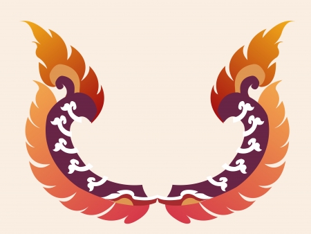 Thai Arts line design のイラスト素材