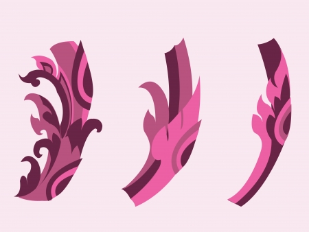 Thai Arts line design のイラスト素材