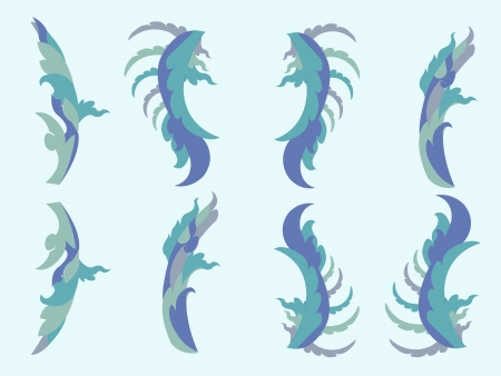 Thai Arts line design のイラスト素材