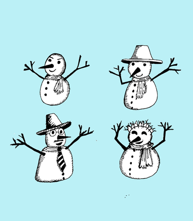 Illustration Snow Man のイラスト素材