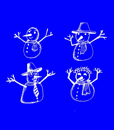 Illustration Snow Man のイラスト素材