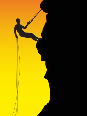 images of climb on a mountain のイラスト素材