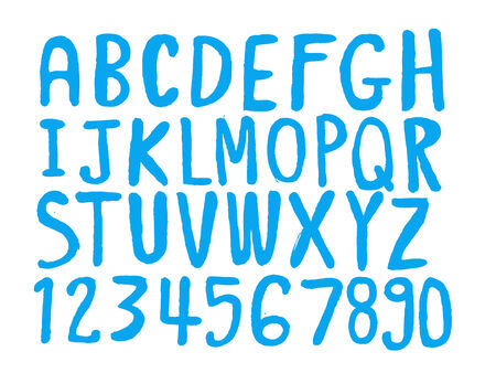 Font Sketch Hand drawing vector lettersのイラスト素材