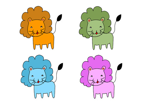 lion cartoonのイラスト素材