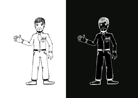 cartoon business manのイラスト素材