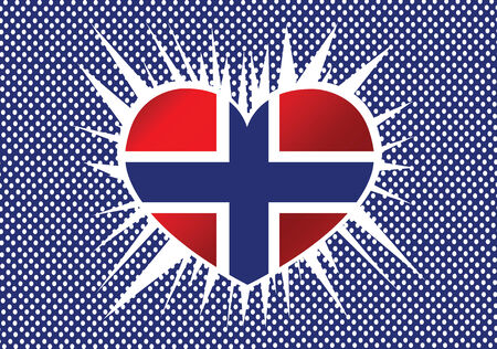 National flag of Norway idea designのイラスト素材