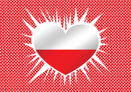 National flag of Poland themes idea designのイラスト素材
