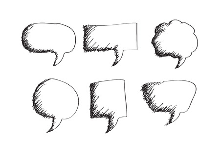 Speech Bubble Sketch hand drawn bubble speechのイラスト素材