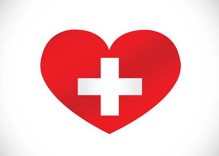 National flag of Switzerland themes idea design のイラスト素材