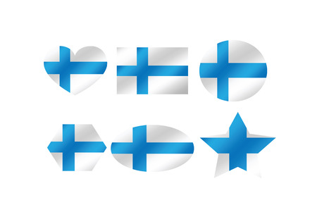 National flag of Finland themes idea designのイラスト素材