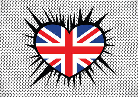 National flag of UK , the United Kingdom of Great Britainのイラスト素材