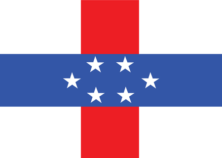 Netherlands Antilles flag themes idea design のイラスト素材