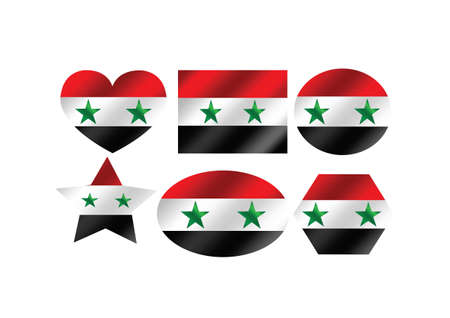 flag of Syria themes idea designのイラスト素材