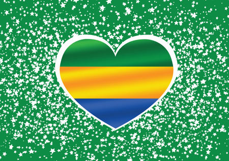 flag of Gabon themes idea designのイラスト素材