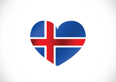 National flag of Iceland themes idea designのイラスト素材