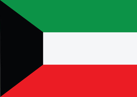 Kuwait flag themes idea designのイラスト素材