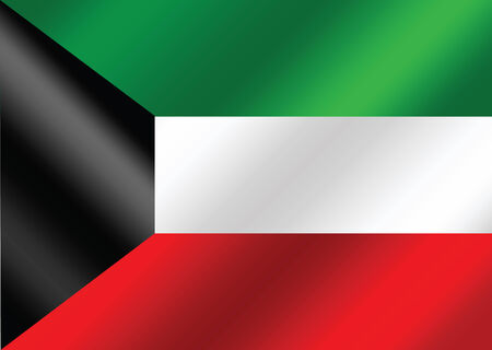 Kuwait flag themes idea designのイラスト素材