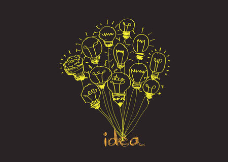 Concept of idea inspired bulb shape Vectorのイラスト素材