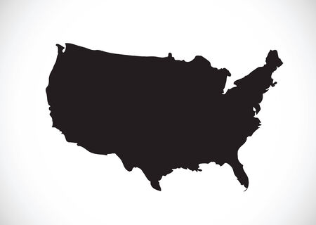 USA map and flagのイラスト素材