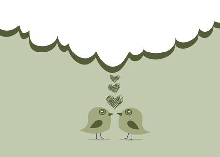 Love birds for Wedding cardのイラスト素材