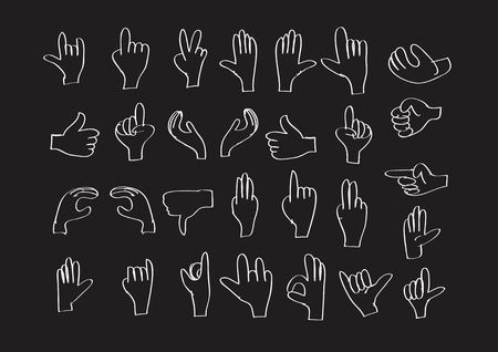 hand drawing icons setのイラスト素材