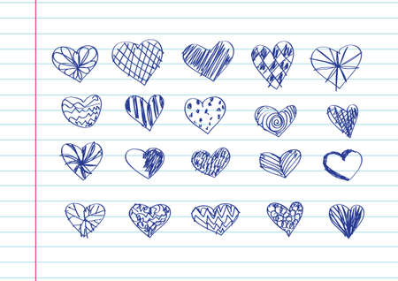 Set of valentine hearts for your designのイラスト素材
