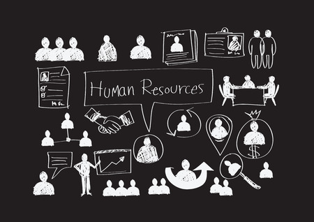 Human Resources icons Human Management ideaのイラスト素材
