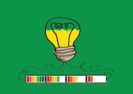 Light bulb Charging Battery Power Idea design のイラスト素材