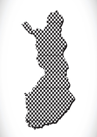 Finland map and flag idea designのイラスト素材