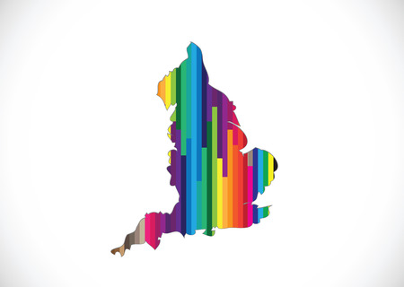 map of  England  Decorative idea designのイラスト素材