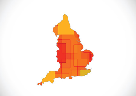 map of  England  Decorative idea designのイラスト素材
