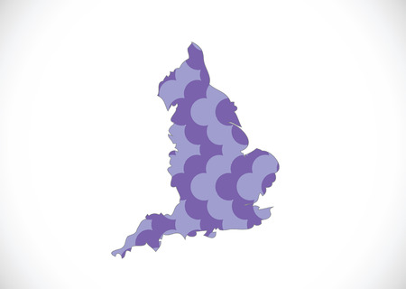 map of  England  Decorative idea designのイラスト素材