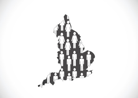 map of  England  Decorative idea designのイラスト素材