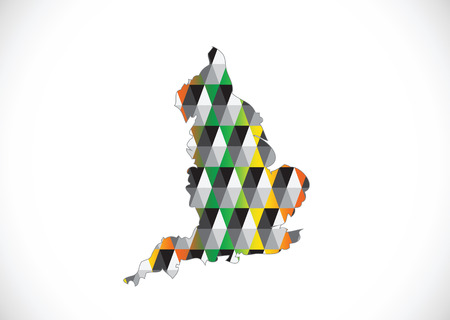 map of  England  Decorative idea designのイラスト素材