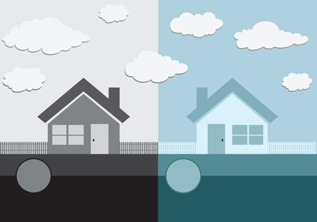 Home icon and Real estate conceptのイラスト素材