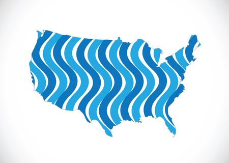 Map of USA in idea designのイラスト素材