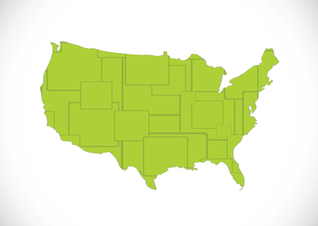 Map of USA in idea designのイラスト素材