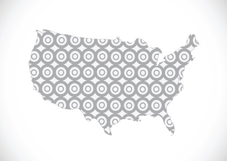Map of USA in idea designのイラスト素材