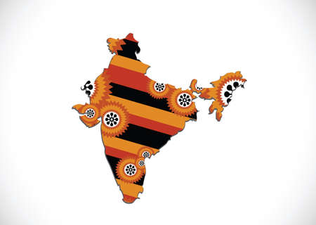 Map of India  idea design のイラスト素材