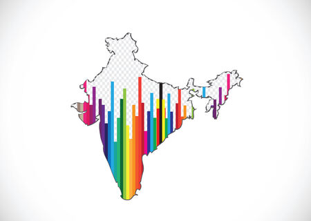 Map of India idea designのイラスト素材