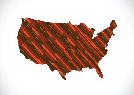 Map of USA in idea designのイラスト素材